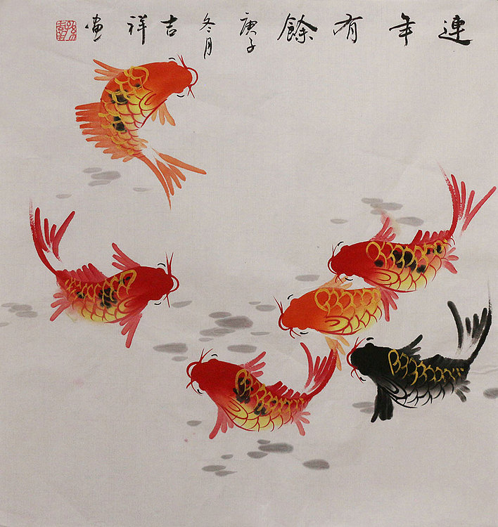 斗方花鸟作品——画家吉祥