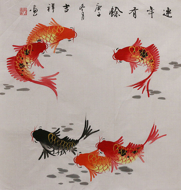 斗方花鸟作品——画家吉祥