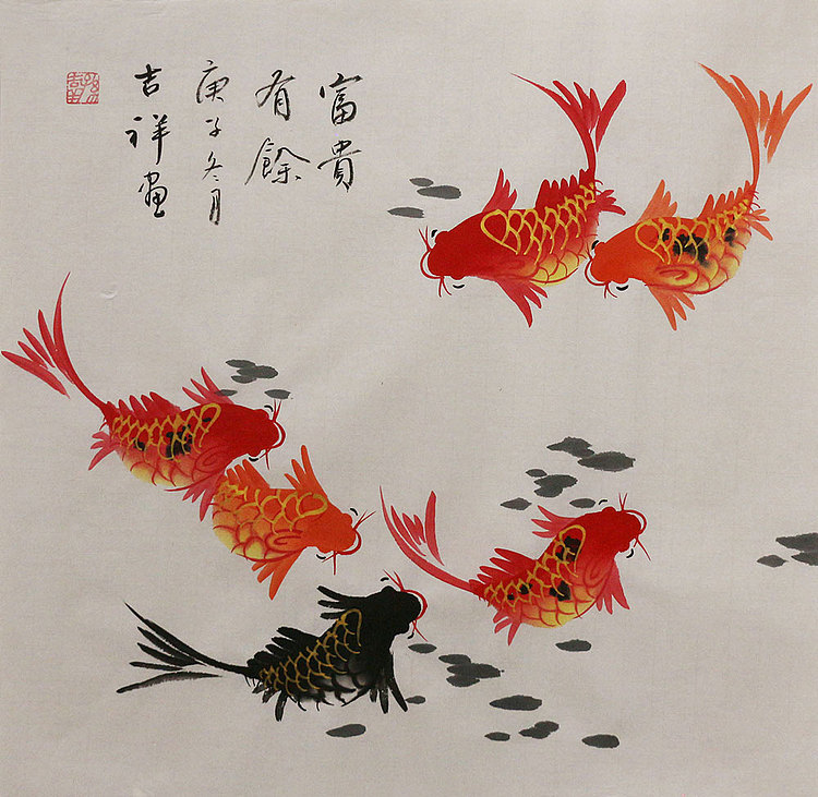 斗方花鸟作品——画家吉祥