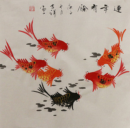 斗方花鸟作品——画家吉祥