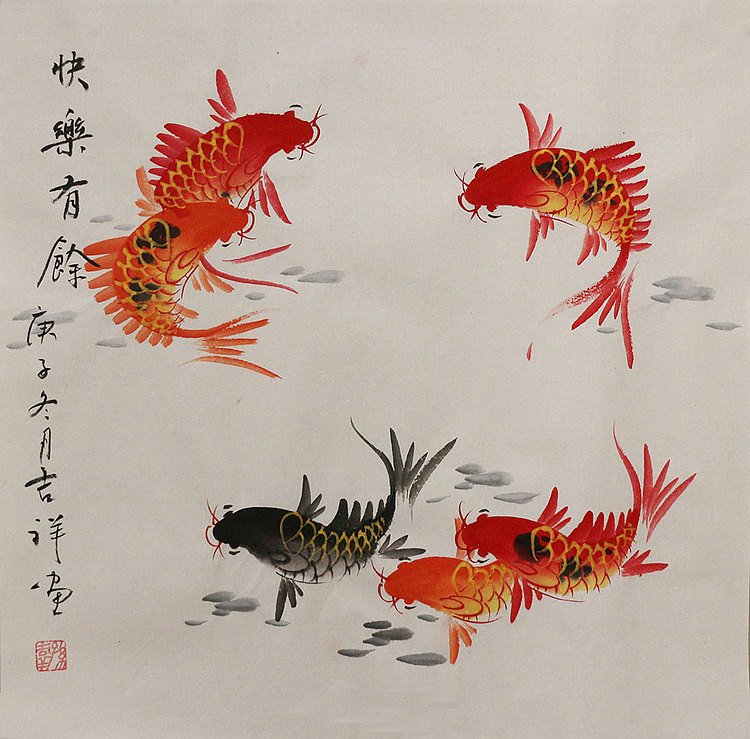 斗方花鸟作品——画家吉祥