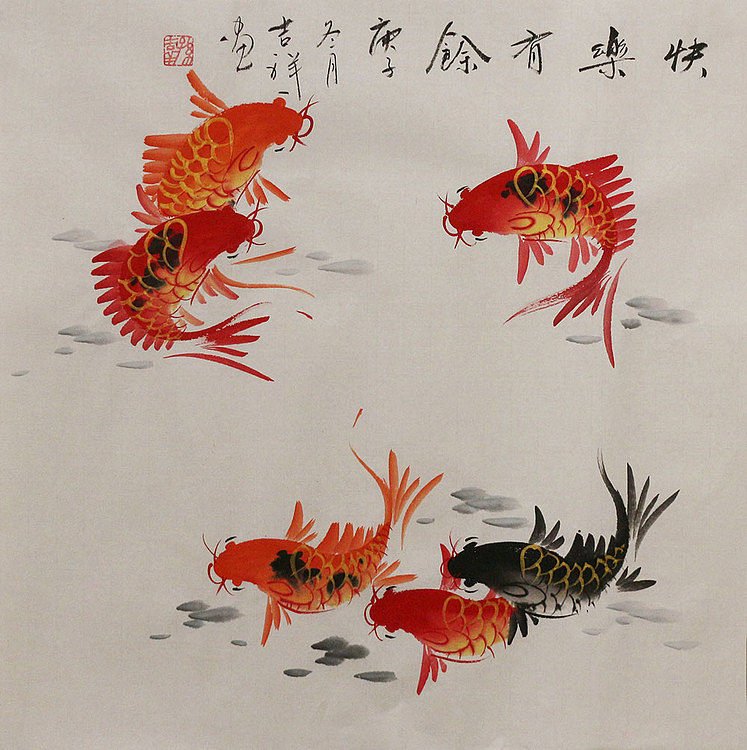 斗方花鸟作品——画家吉祥