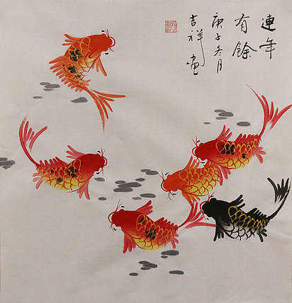 斗方花鸟作品——画家吉祥