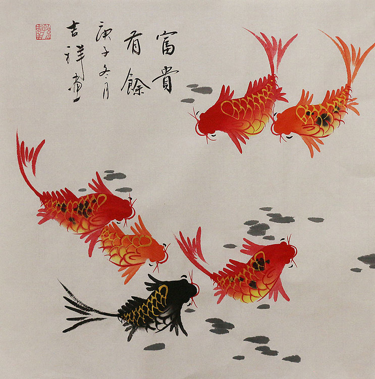 斗方花鸟作品——画家吉祥