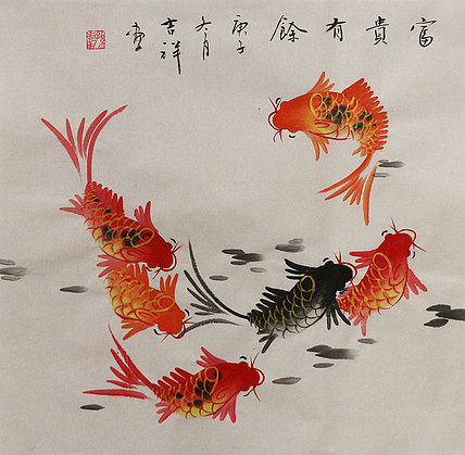 斗方花鸟作品——画家吉祥