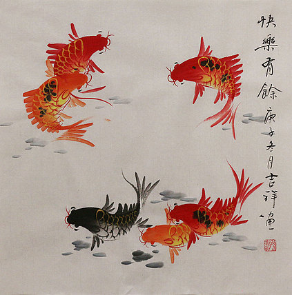 斗方花鸟作品——画家吉祥