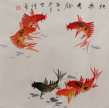 斗方花鸟作品——画家吉祥