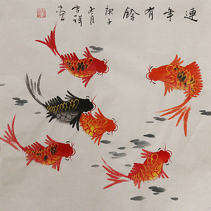 斗方花鸟作品——画家吉祥