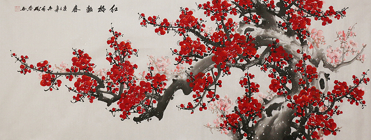 小六尺花鸟——画家田成喜