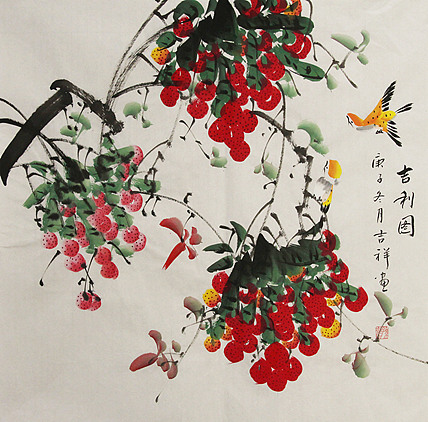 斗方花鸟&mdash;&mdash;画家吉祥