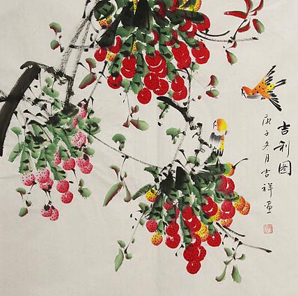 斗方花鸟——画家吉祥