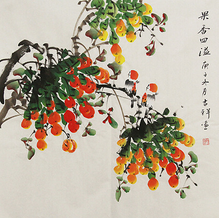 斗方花鸟——画家吉祥