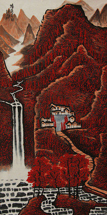 四尺山水作品——画家王豪
