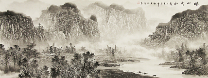 小六尺山水&mdash;&mdash;画家永亮30