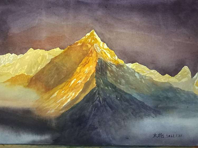 王红桃 金色雪山