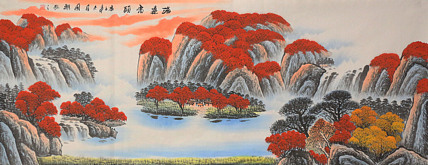 小六尺山水&mdash;&mdash;画家周国耀