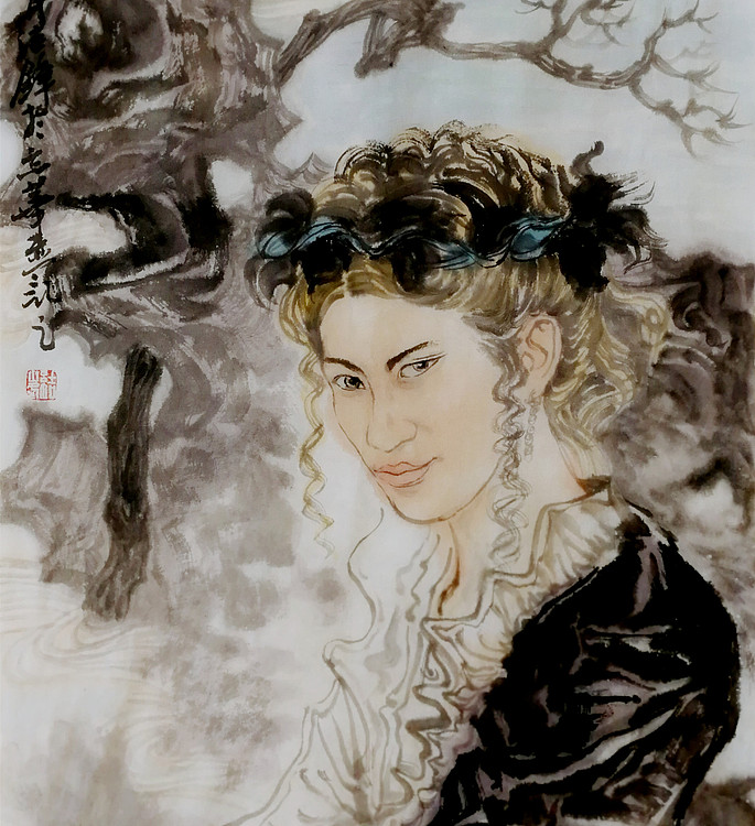 大学讲师 中美协会员 中央美院硕士 刘结锋 人物精品 江山如梦