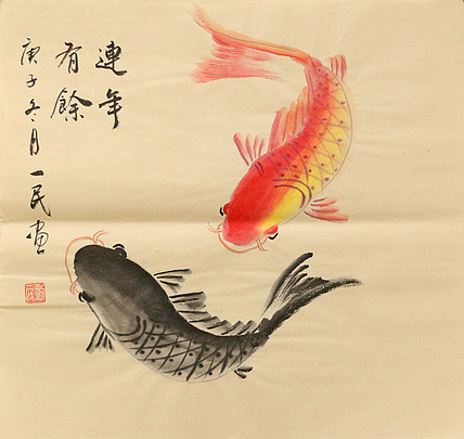 斗方花鸟作品——画家刘一民