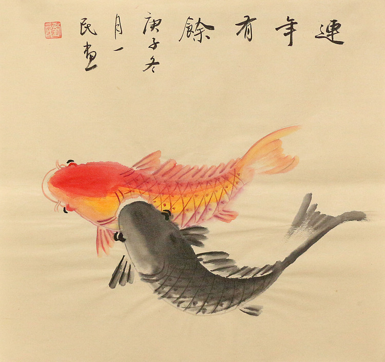 斗方花鸟作品——画家刘一民