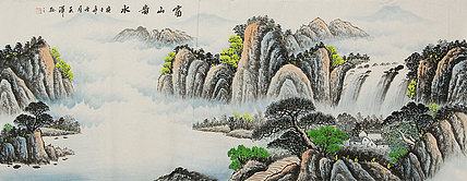 小六尺山水——画家吴泽
