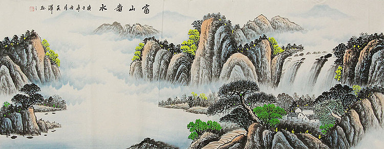 小六尺山水——画家吴泽