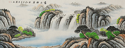 小六尺山水——画家吴泽