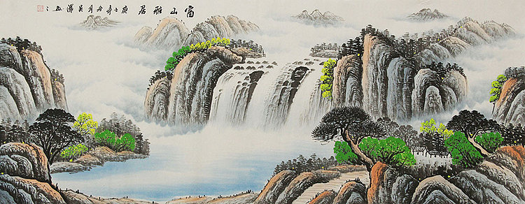 小六尺山水——画家吴泽