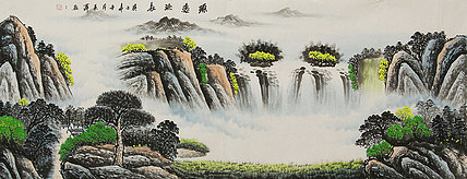 小六尺山水——画家吴泽