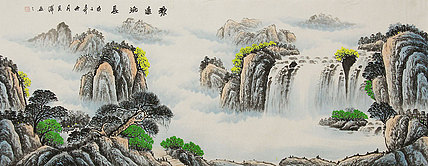 小六尺山水——画家吴泽