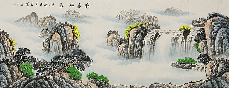 小六尺山水——画家吴泽