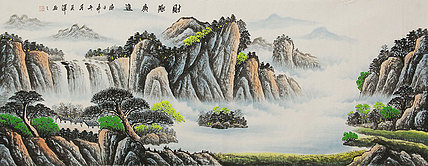 小六尺山水——画家吴泽