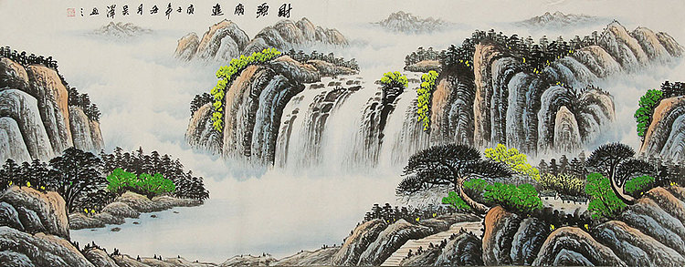 小六尺山水——画家吴泽