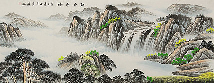 小六尺山水——画家吴泽