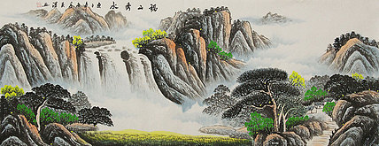 小六尺山水——画家吴泽