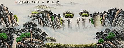 小六尺山水——画家吴泽