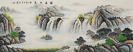 小六尺山水——画家吴泽