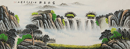 小六尺山水——画家吴泽