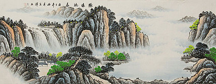 小六尺山水——画家吴泽