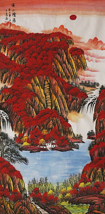 四尺山水作品——画家王豪