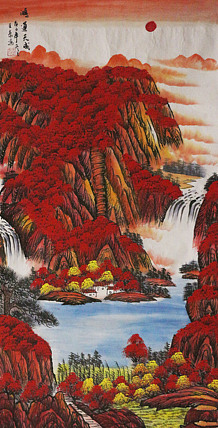 四尺山水作品——画家王豪