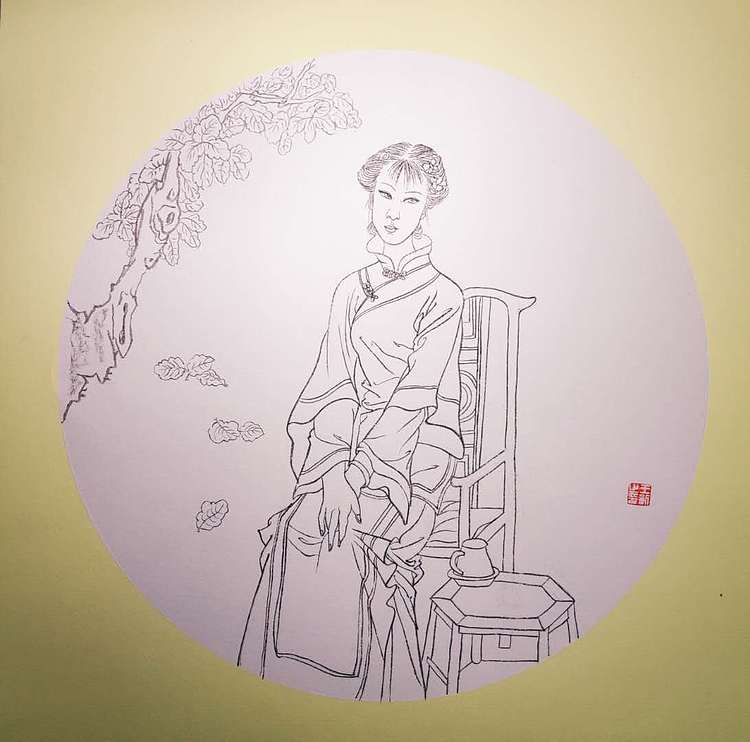 王新 仕女