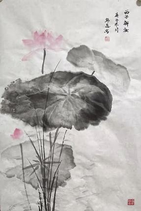 雪中寒蕊    韩蕊      荷花