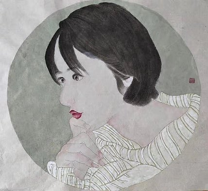 山东省 当代工笔画院画家   韩蕊   精品工笔  美女