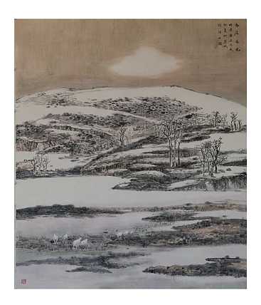 王铭海工作室国展班 闫洁 巨幅山水作品