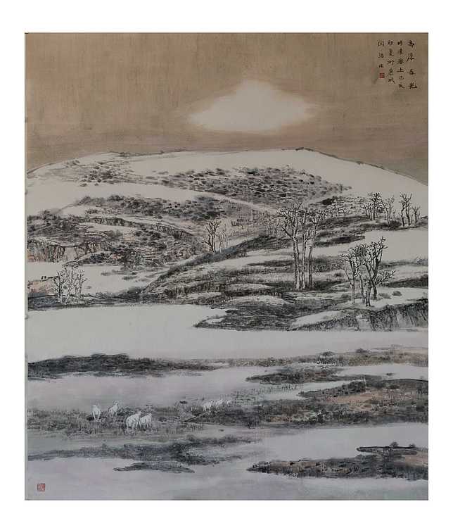 王铭海工作室国展班 闫洁 巨幅山水作品
