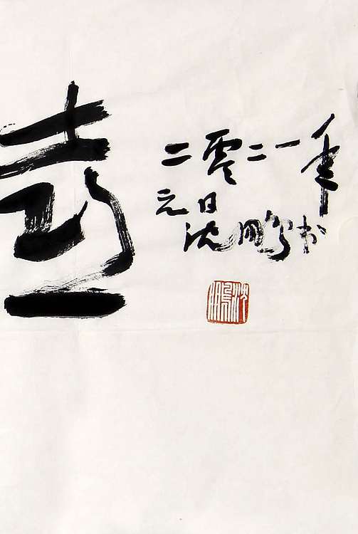 当代书法大家 沈鹏 有其夫人合影视频  日有喜