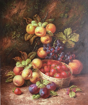 林艺楠手绘油画作品《硕果累累》