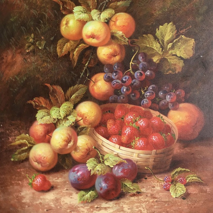 林艺楠手绘油画作品《硕果累累》