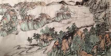 《石转水流》 四尺精品 山西美术家协会会员 范立志