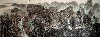 《山寨早春》 大尺幅精品 山西美术家协会会员 范立志